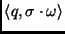 $ \left< q, \sigma\cdot\omega \right>$